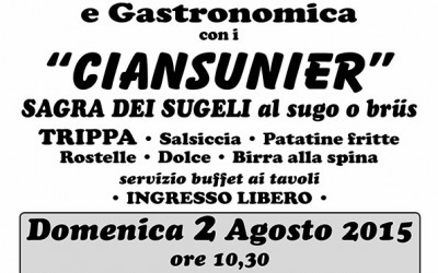 1 agosto – Sagra dei sugeli a Verdeggia