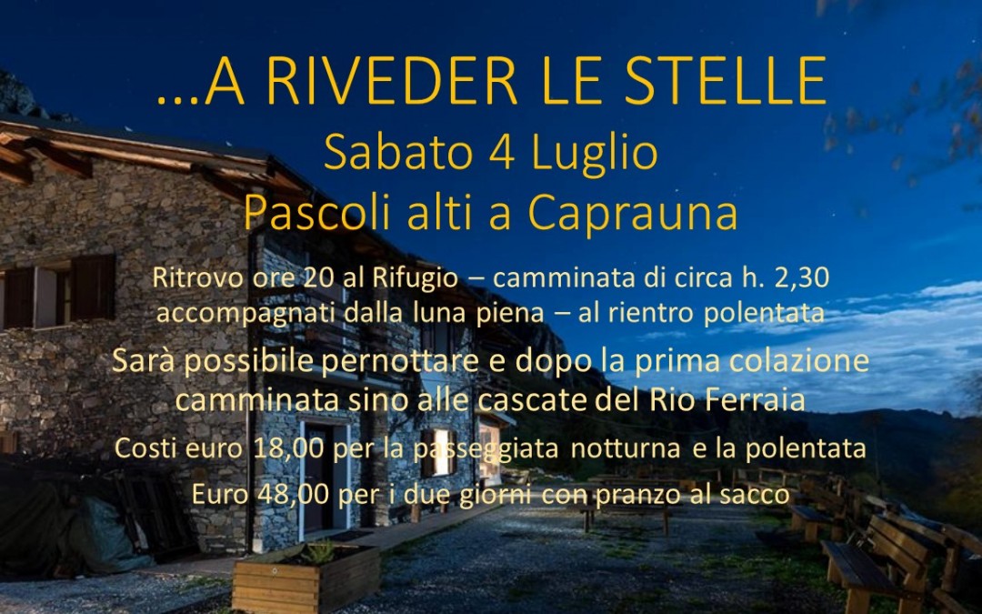 3-4 luglio – Teatro e stelle al Rifugio Pian dell’Arma