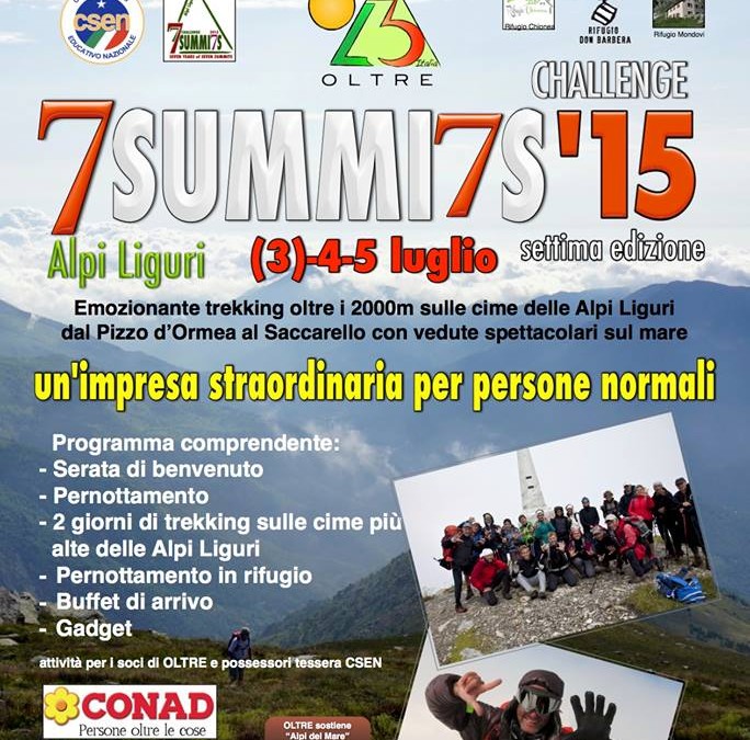 3-5 luglio – 7 Summi7s’ Challenge: la sfida delle 7 cime delle Alpi Liguri