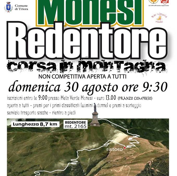 30 agosto – Corsa podistica Monesi-Redentore