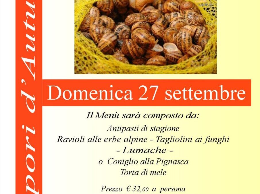27 settembre – Sapori d’autunno a Colle Melosa