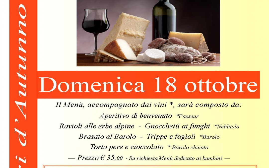 Domenica 18 ottobre – Sapori d’autunno a Colle Melosa