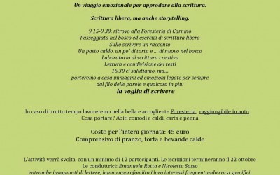 25 ottobre – Scrittura emotiva nel foliage