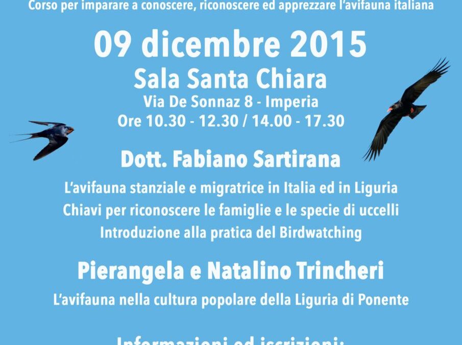 9 dicembre – Corso avifauna con Fabiano Sartirana