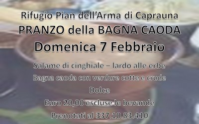7 febbraio – Bagna Caoda al Rifugio Pian dell’Arma