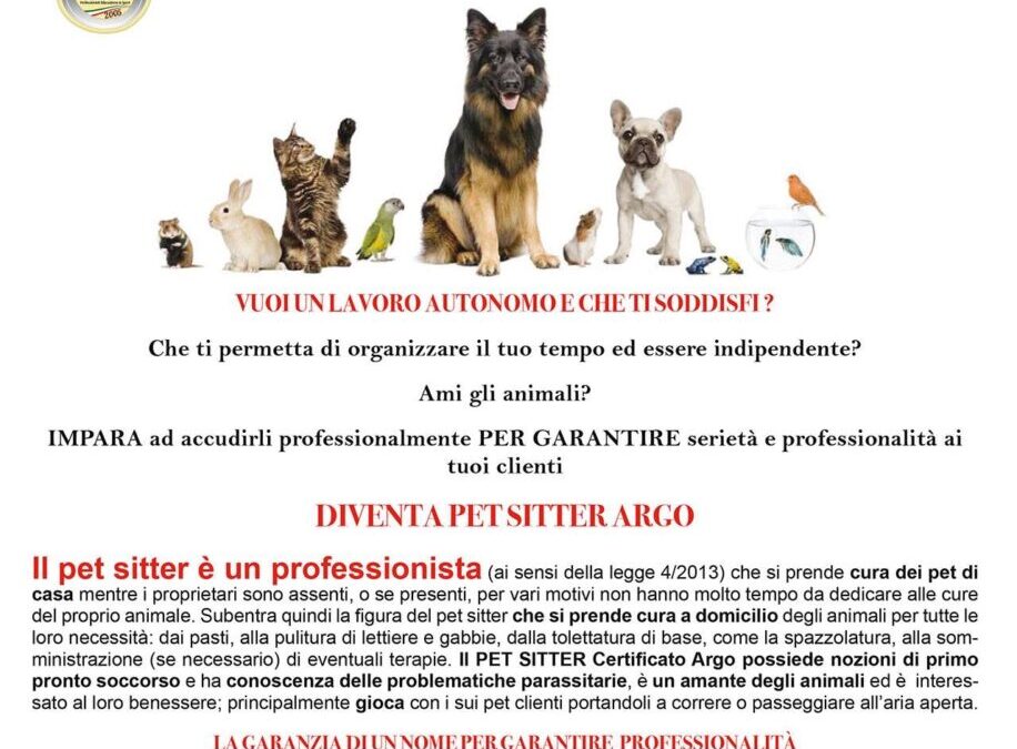 13 febbraio – Corso di formazione Pet Sitter a Mendatica