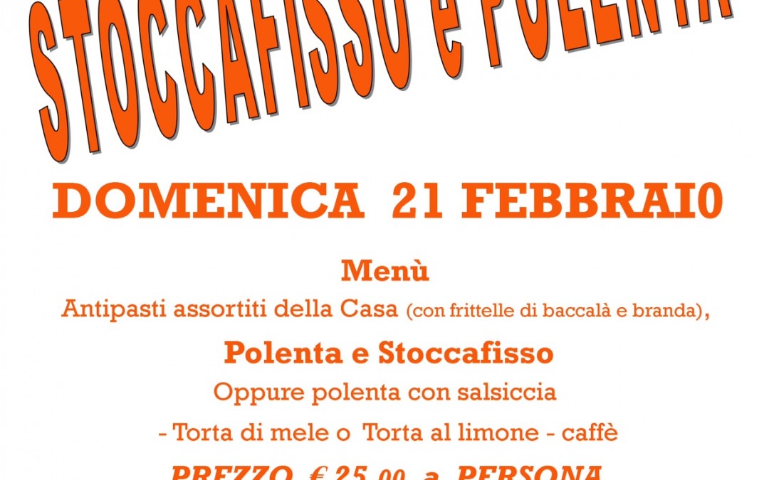 21 febbraio – Sapori d’inverno a Colle Melosa