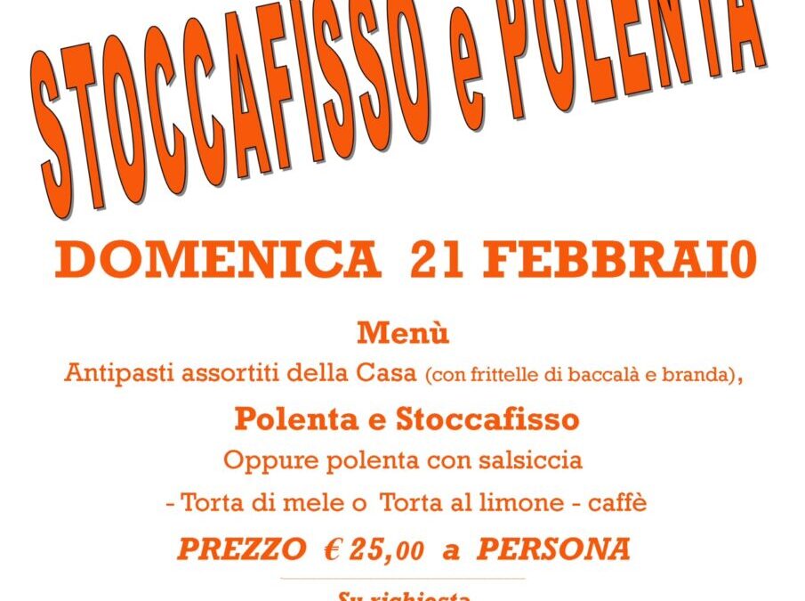 21 febbraio – Sapori d’inverno a Colle Melosa