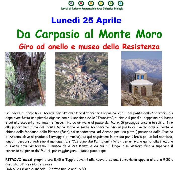 Altrove… Da Carpasio al Monte Moro con Liguria da Scoprire