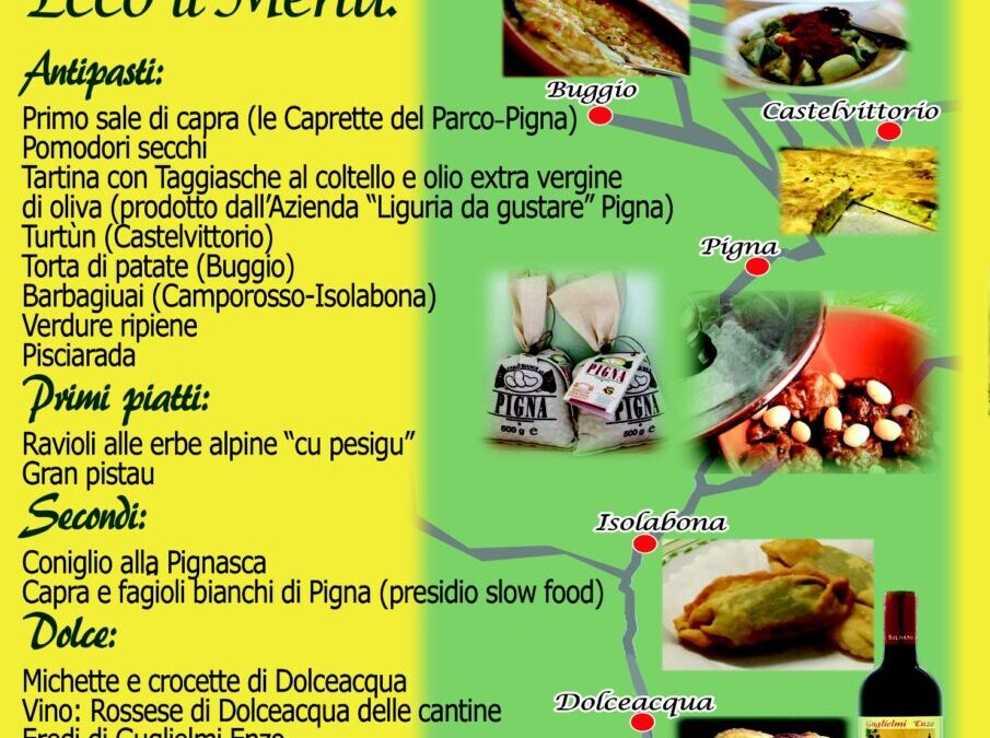 5 giugno – La Val Nervia a tavola