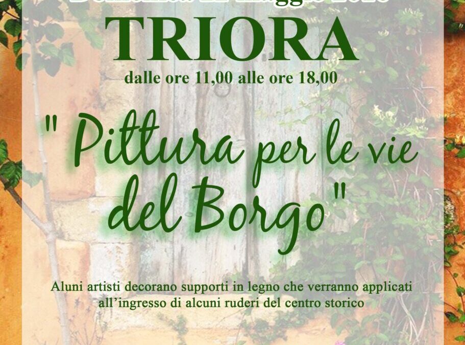 22 maggio – Pittura per le vie del borgo a Triora