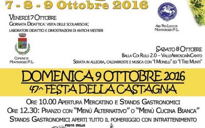 7-9 ottobre – Festa della Castagna a Montegrosso Pian Latte