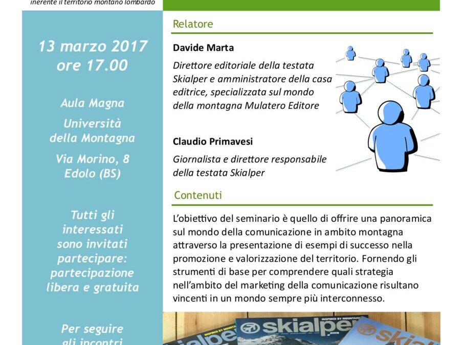Comunicare la montagna: strategie per il rilancio e la promozione