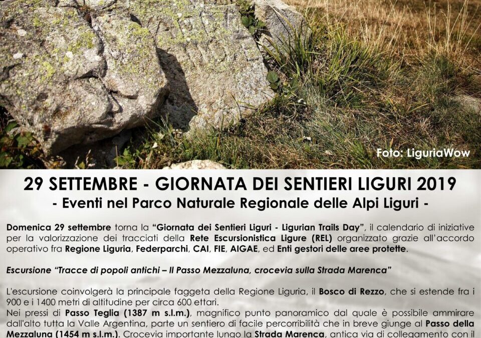 Giornata dei Sentieri Liguri 2019 – Laboratorio sensoriale “Il Sesto Senso delle Alpi”