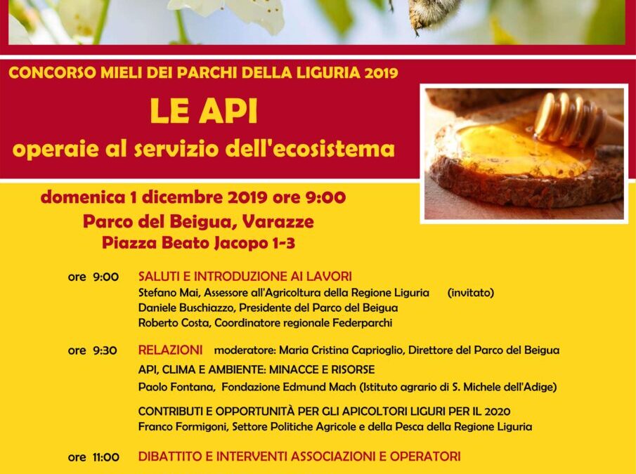 1 dicembre – Concorso Mieli Parchi Liguria convegno finale