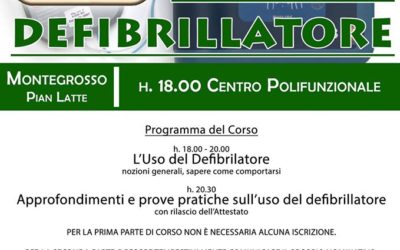 24 gennaio – Corso “L’uso del defibrillatore” a Montegrosso P.L.