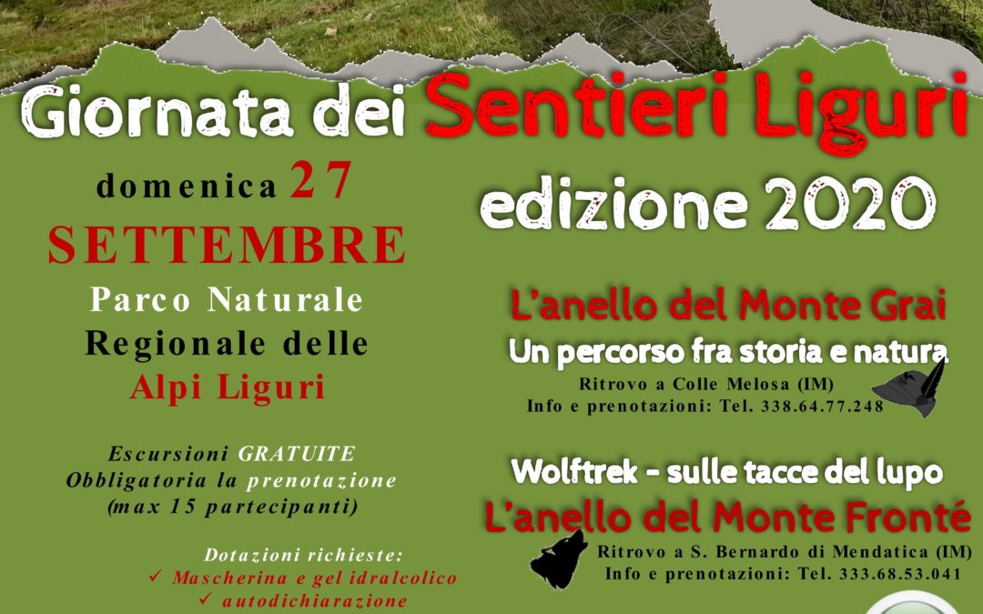 27 settembre – Giornata dei Sentieri Liguri 2020: le escursioni nel Parco