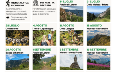 Nuovo calendario di escursioni gratuite con navetta – Domenica 14 luglio l’anello di Loreto