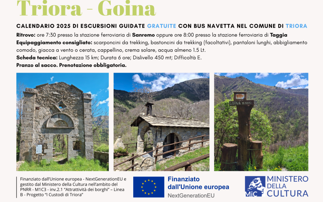 Escursioni gratuite con navetta – Sabato 17 maggio Triora-Goina