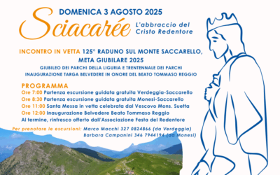 Domenica 3 agosto – Sciacarée, festa del Giubileo dei Parchi sul Monte Saccarello