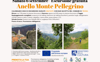 Escursione gratuita con navetta – Sabato 6 settembre anello del Monte Pellegrino