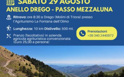 Sabato 29 agosto – Anello Drego-Passo Mezzaluna
