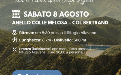 Sabato 8 agosto – Escursione gratuita anello Colle Melosa – Col Bertrand